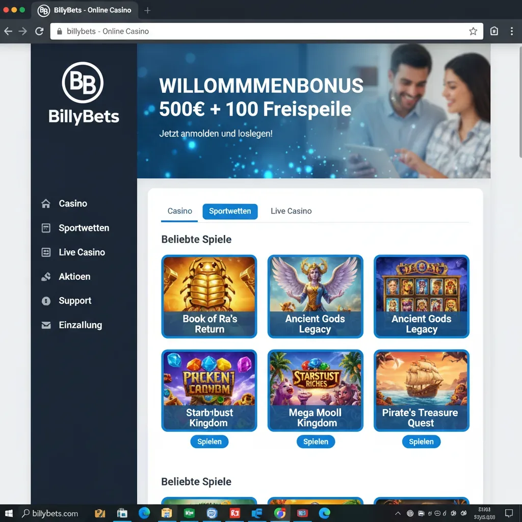 BillyBets Homepage