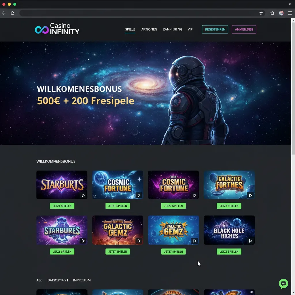 Casino Infinity Homepage